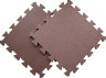 Детский мягкий пол MTP-30107 Brown «Цветные звёзды коричневые»