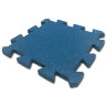 Резиновая плитка на пазлах M-KORT PUZZLE, 500x500х40 мм, синяя