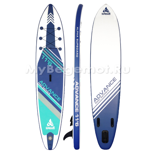 ДОСКА ДЛЯ SUP-СЕРФИНГА 353x76x15 ADVANCE BLUE 11`6 TOURING PRO SERIES
