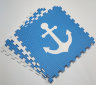 Набор "Моряк", мягкий пол EVA KIDS, 50Х50х1 см, бело-голубой