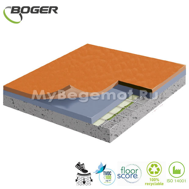 Спортивный линолеум Boger Multipurpose Flooring BG-69110 4.5 мм