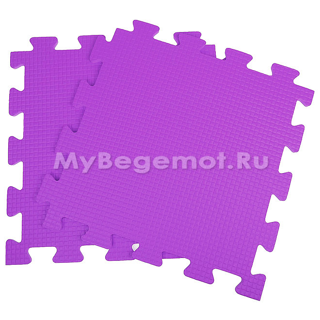 Покрытие для спортзала 75х75x1 см, 55 Shore A, фиолетовое