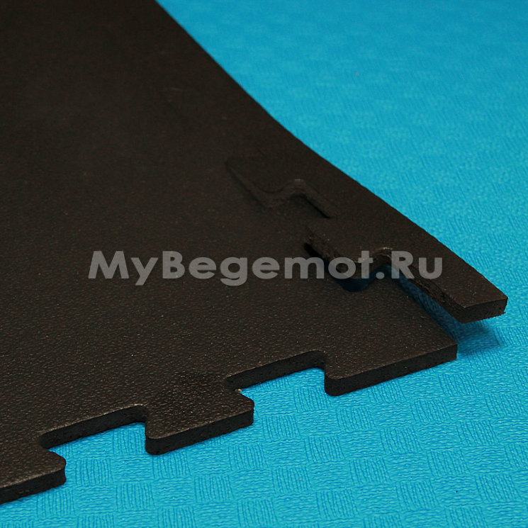 Покрытия для спортзала 50х50x1 см, 55 Shore A, черные