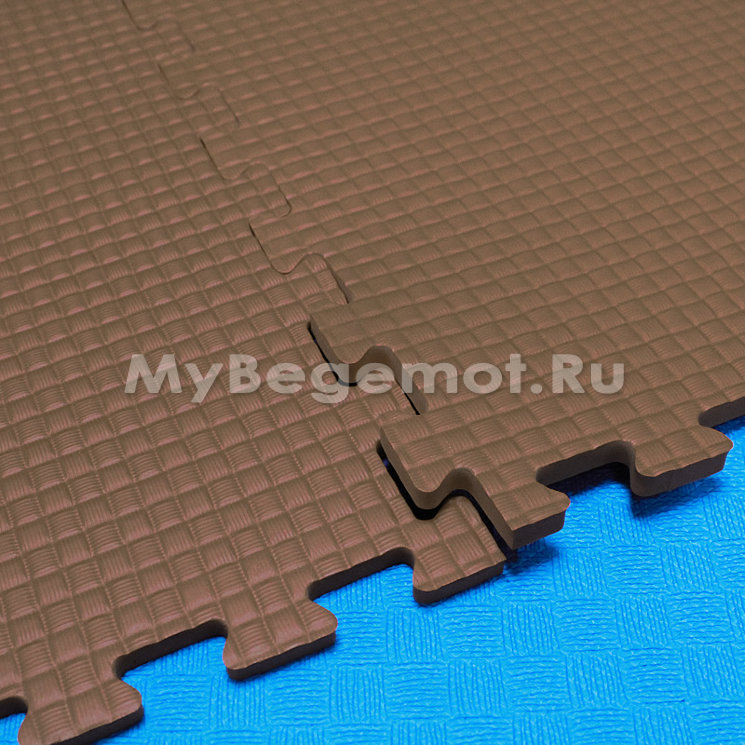 Мягкий пол, коврики-пазлы  (мелкий пазл) 50х50x1 см, коричневый