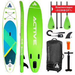 ДОСКА ДЛЯ SUP-СЕРФИНГА 353x76x15 ACTIVE GREEN 11`6 SPORT TRAVEL SERIES COMFORT