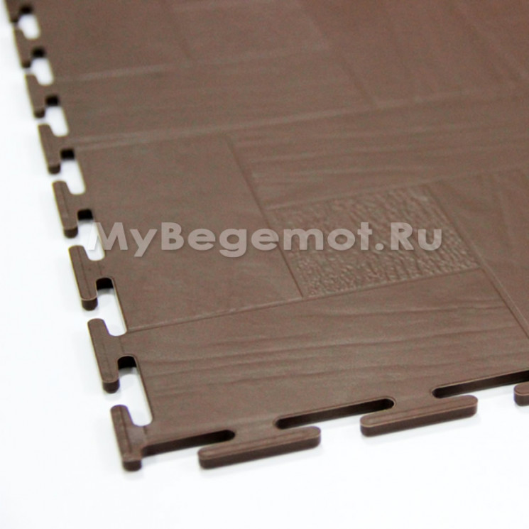 Модульное напольное ПВХ покрытие SENSOR WOOD, RAL 8025, коричневый.