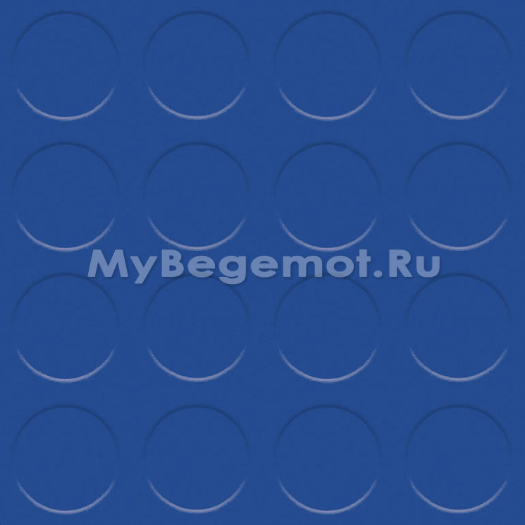 Резиновая дорожка, рулонная резина ТЭП "Монетка" 1.0*10.0 м, синий