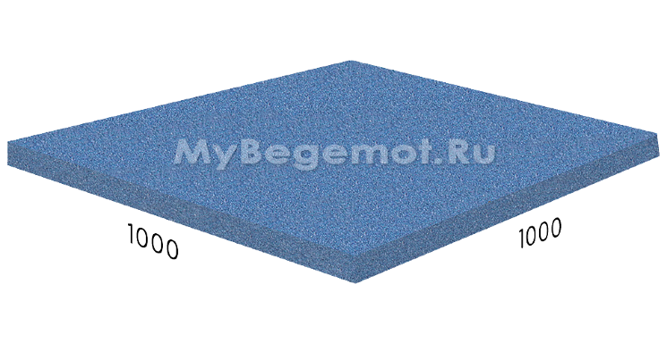 Резиновая плитка на пазлах RUBBLEX SPORT, 100x100 см, синяя