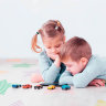 Коврик для ползания FunKids™ Medium-15 «Мамы и Дети / Звезды», двусторонний.