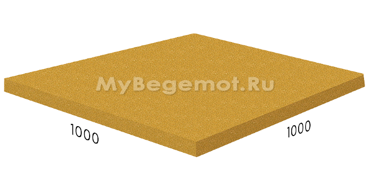Резиновая плитка на пазлах RUBBLEX SPORT, 100x100 см, песочная