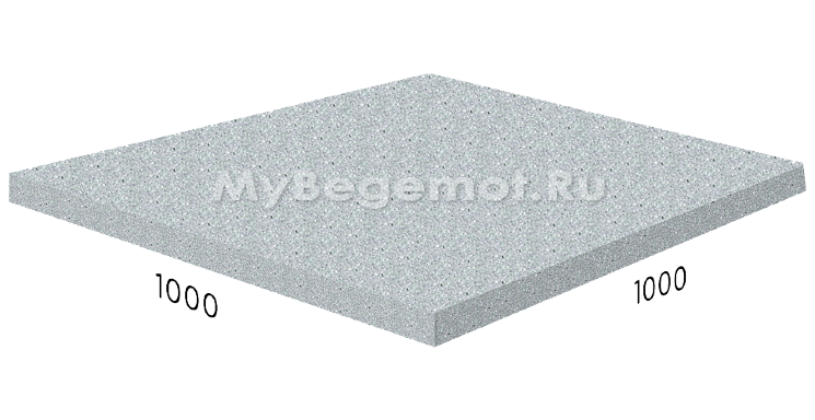 Резиновая плитка на пазлах RUBBLEX SPORT, 100x100 см, серая