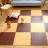 Мягкие модульные плитки-пазлы под дерево 60x60 см "Светлый паркет"