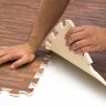 Мягкие модульные плитки-пазлы под дерево 60x60 см "Темный паркет"